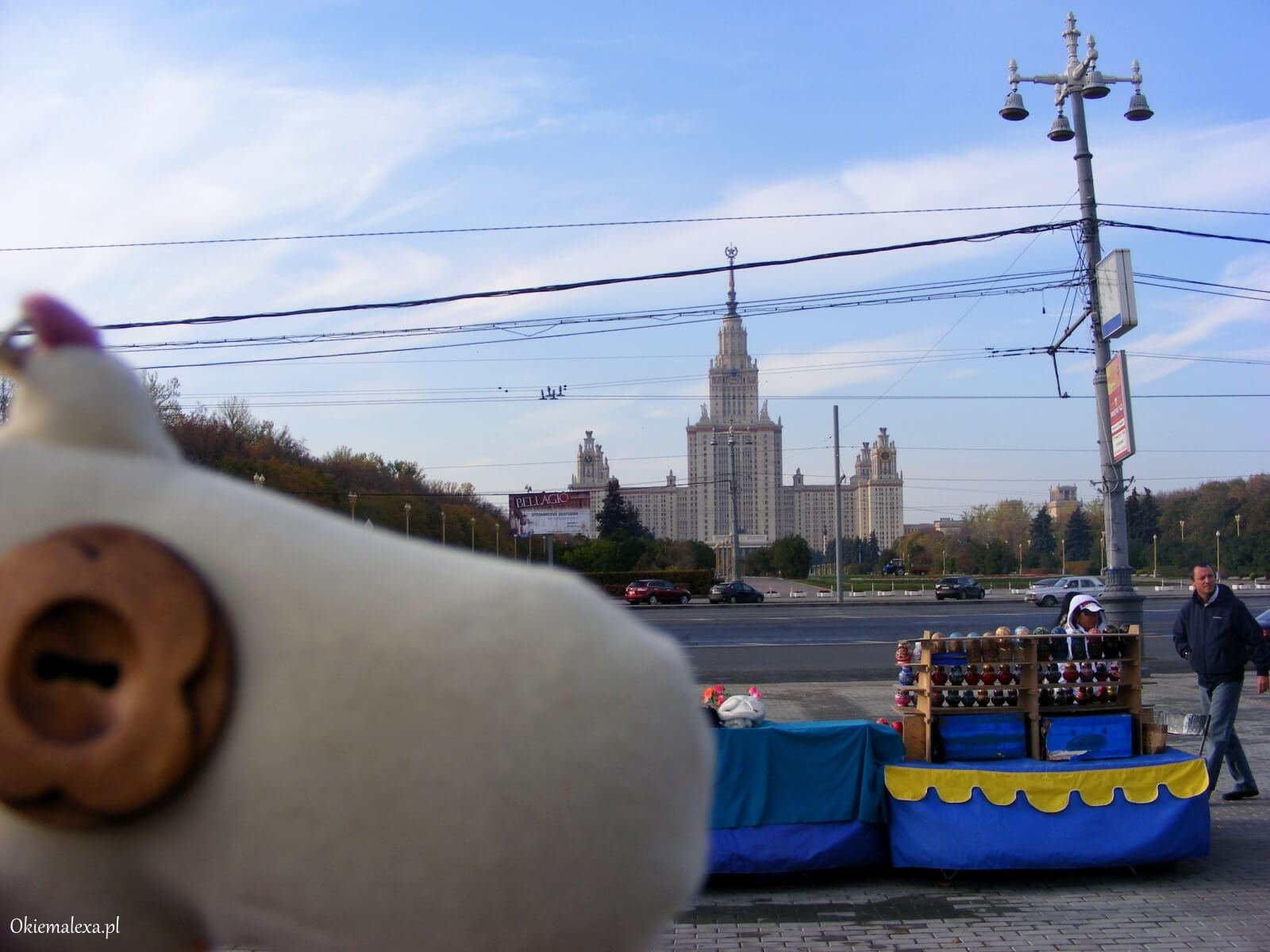 Widok na Uniwersytet im . M.W.Łomon w Moskwie.