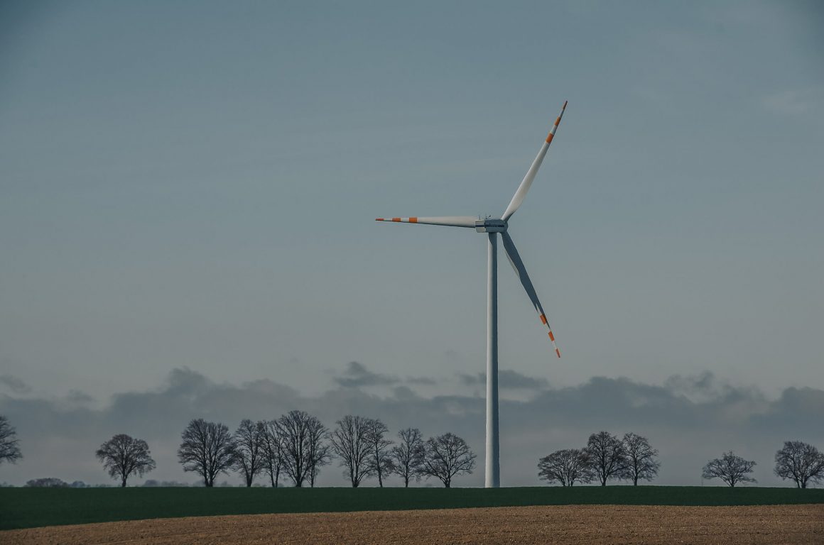 Wiatraki przy ścieżce rowerowej Swarzewo-Krokowa