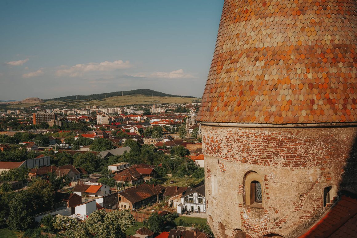 widok z zamku w Hunedoarze